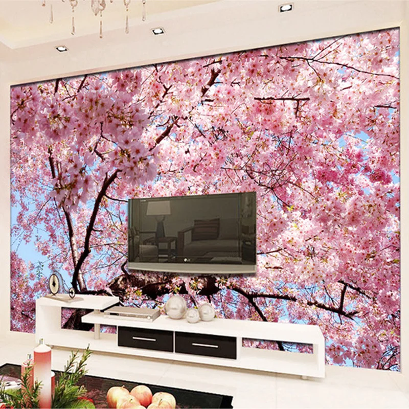 Custom Mural Wallpaper 3d Cherry Blossoms Photo Wallpaper Bedroom Living  Room Tv Backdrop Home Interior Decoration Wall Paper - Buy Concrete Wall  Paper,Waterproof Kitchen Wallpaper,3d Modern Wallpaper Product on  