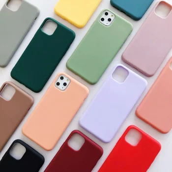 2020 Mobile Accessories In Stock Phone Case Soft Silicone Back Cover for iphone 12 11 Pro Max XS XR X 8 Plus 7 6s case