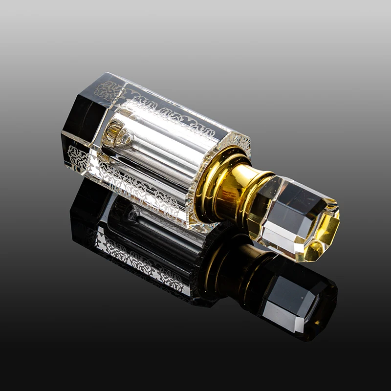 product wholesale hot octagonal pillar 3ml glass empty bottle elegant fashion customizable crystal perfume bottle-5