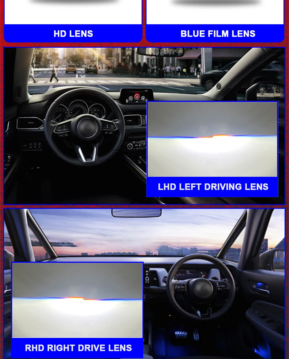 TECH-KING M5 intelligent LED dual optical lens high power LED lens universal LED headlamp lens high power bi-led projector