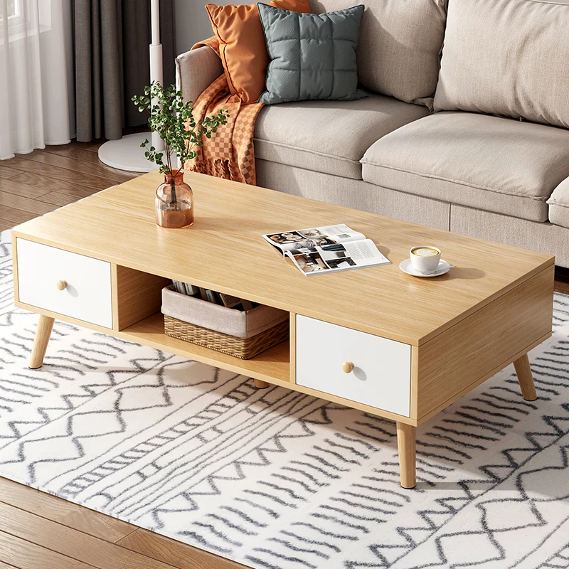 Modern Living Room Furniture Low Height Couch Center Coffee Table with Drawers