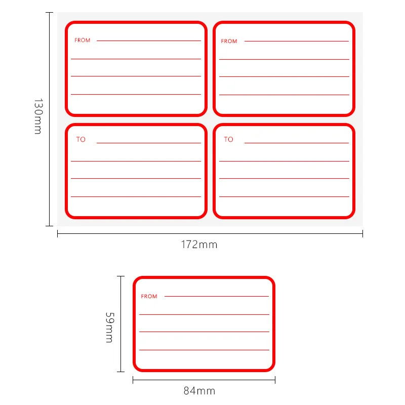 59*84mm 4pcs/sheet Colorful Price Tag Sticker Self-adhesive Refrigerator Sticky Notes Dialog Marker Warm Tip Note Classification details