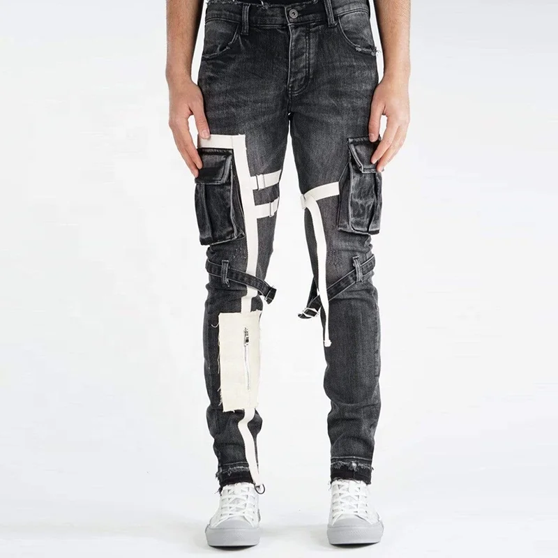 zipper denim jeans mens