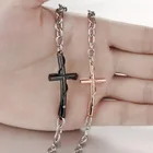 Christian Jewelry Gift Corss Twining Bracelet Couple Stainless Steel Chain Bracelets Man Women