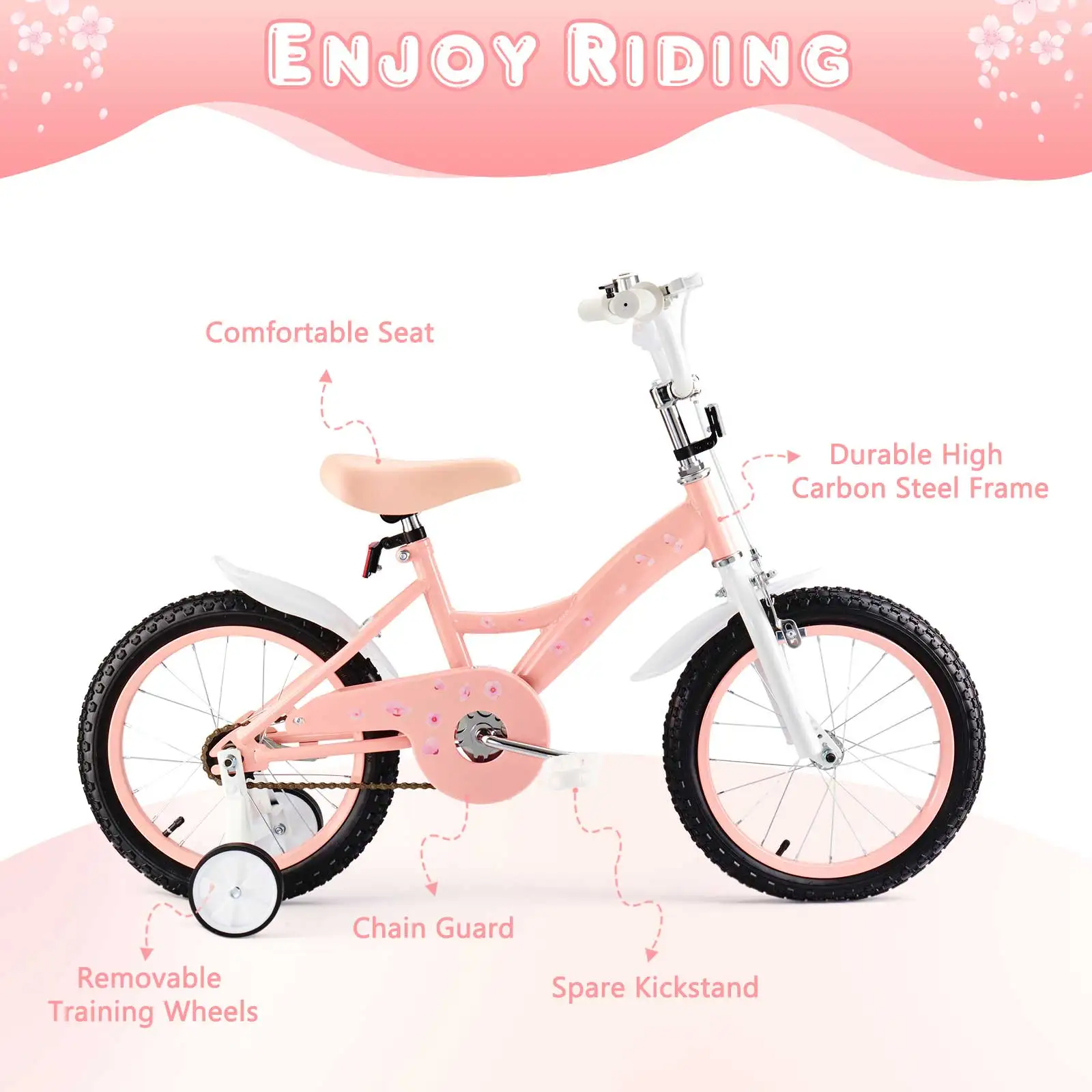 product 2025 new design 14 16 18 inch high quality steel rims kids bike single speed with ordinary pedal foot brake-1