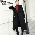 Coats OEM Custom Pipple Winter Double Breasted Soft 100%Wool Long Coats For Ladies Women