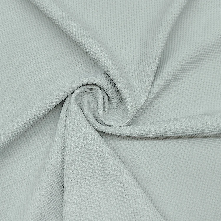 Breathable Solid Activewear Fabrics 82 Nylon 18 Spandex Material Knitted Waffle Fabric for Sale supplier