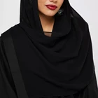 Black Abaya Women 2021 Summer New Style Black Women Pleated Sleeve Embellished Abaya Abayas From Dubai Women 2020