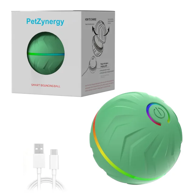 2.62inch Interactive Pet Toy Moving Ball USB Automatic Moving Bouncing Play Smart Ball for Dogs