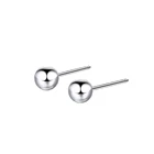 Silver Earrings Earrings Silver Color 4MM Small Beads Ball Earrings Men Women Jewelry Accessories