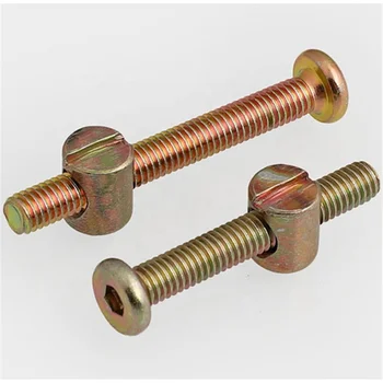 Heavy Duty Cross Dowel Barrel Nuts And Bolts For Trestle Table Slotted