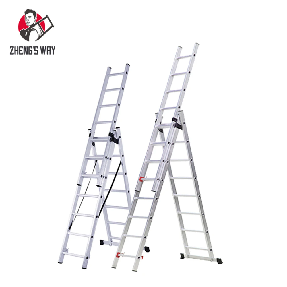 Sandalen Vergemakkelijken dialect Movable Aluminum Triple Extension Ladder (3x6,3x7,3x8,3x9,3x10,3x11,3x12) -  Buy Movable Ladder,Library With Ladder,Ladder White Product on Alibaba.com