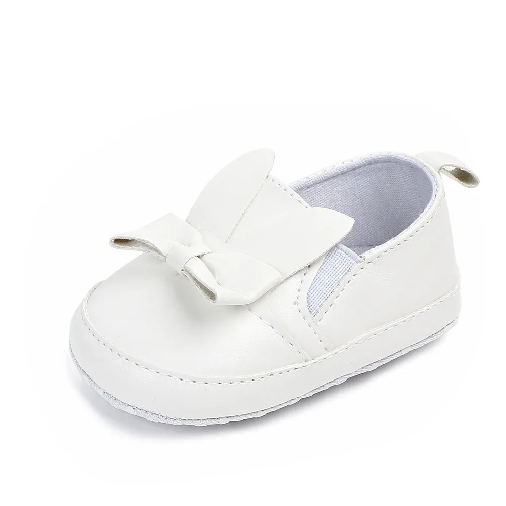 Baby girl soft leather walking shoes comfort dress shoes soft sole slip-on baby shoes