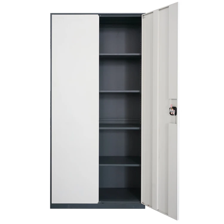 Office Metal Tall Garage Storage File Cabinet with Locking 2 Doors steel cupboard and Adjustable Shelves