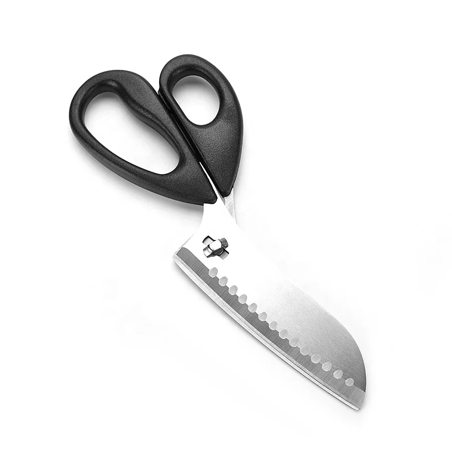 Heavy Duty Utility Knife Blade Scissors Kitchen Shears Vegetables Bone Pizza Food Scissors