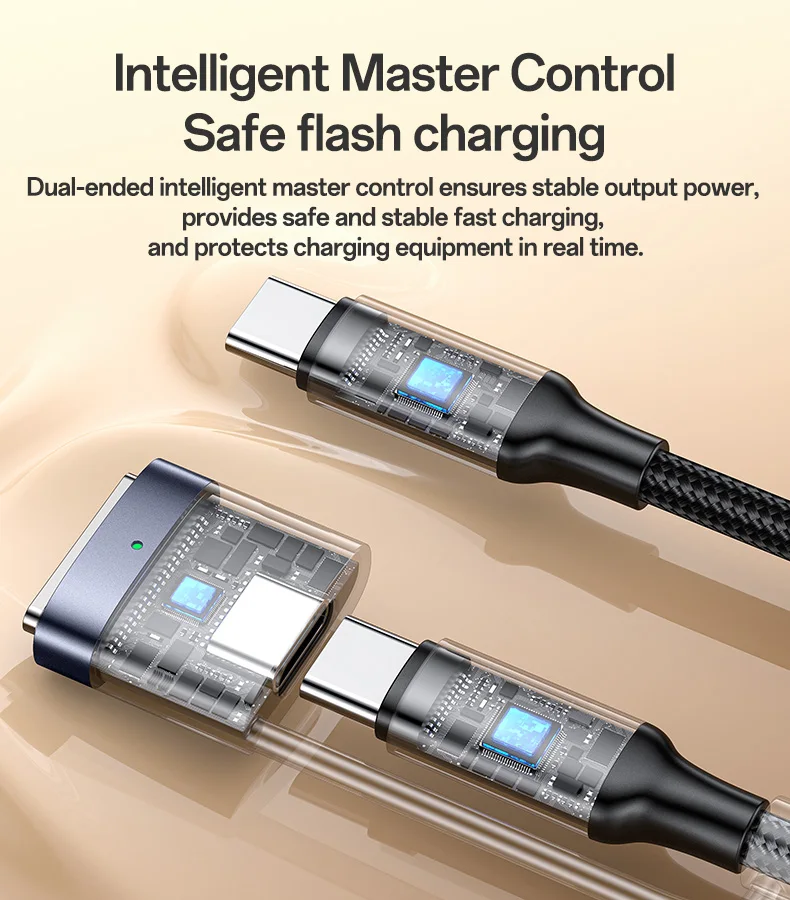 Yesido 2 Meter 240W Fast Charging Type-C to Type-C/T 140W Magnetic Charging for IP Laptop Data Cable CA197