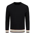 Knitted Sweater Men Fashion Contrast Color Crewneck Custom Knitted Sweater For Men