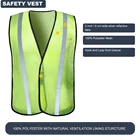 Safety Vest Custom Logo Fluorescent Work Mesh Cheap Wholesale Hi Vis Traffic Reflective Safety Vest