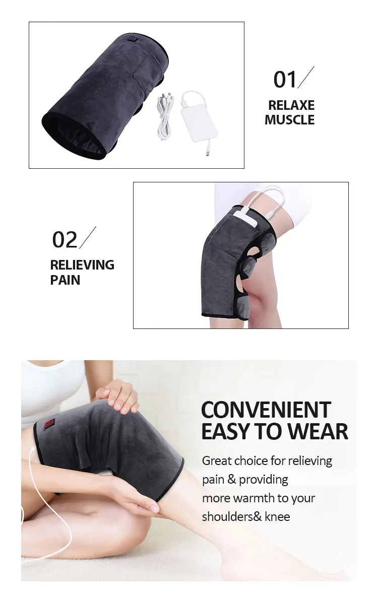 Usb Electric Leg Wrap Muscles Relaxation Knee Pain Relieving Heated