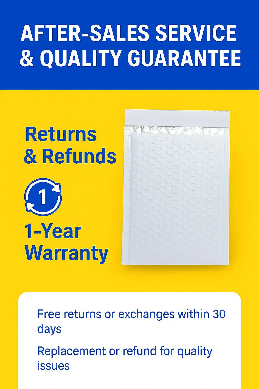 White Self-Adhesive Poly Bubble Mailers Express Mailing Bags Durable Biodegradable Shock-Resistant Padded Packaging Print - detail 7