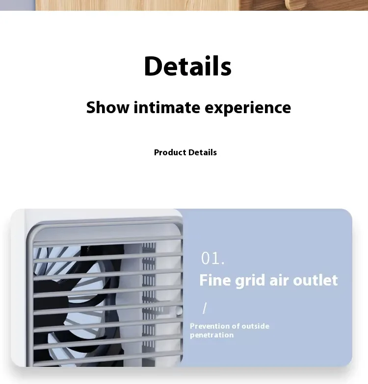 Portable Air Conditioner, USB, Battery, Plastic - detail 6