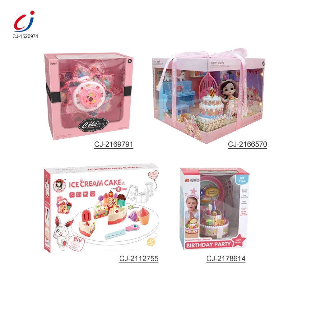 Children furnitures pink color playing family dolls plastic girls pretend house