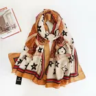 Scarf New Custom Brand Design Digital Printing Famous Brand Scarf 2021 New Trending Cotton Scarf