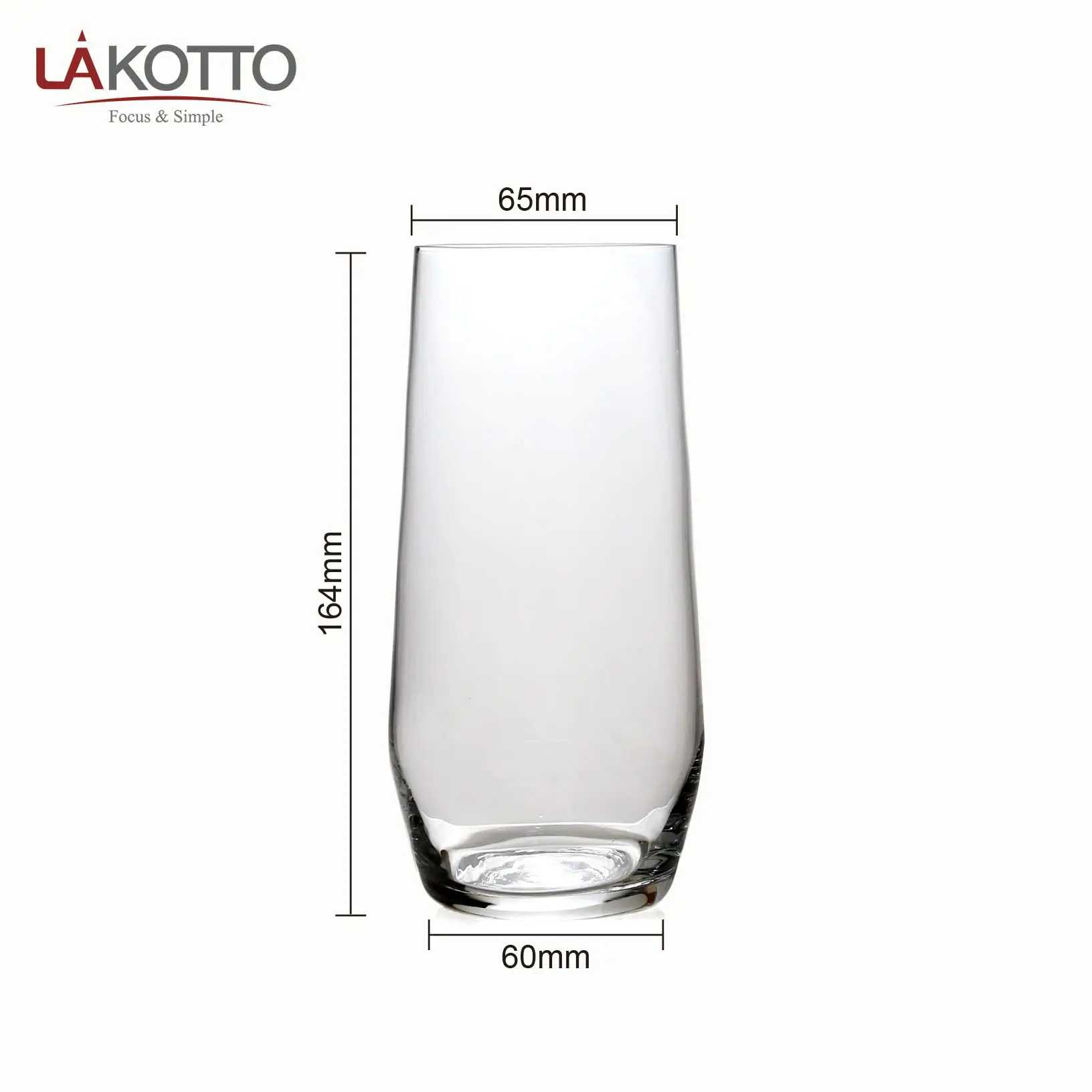 Wholesale Glasses lead free crystal Collins Restaurant Glassware Glass Cup Customised LOGO