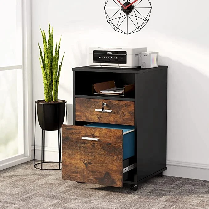 Tribesigns, 2-Drawer mdf office filing cabinet for school office