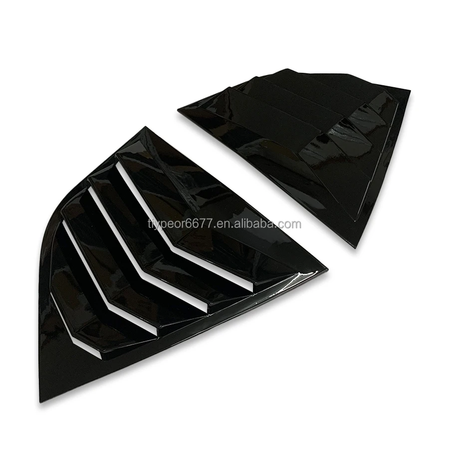 product tiypeor car window cover carbon look for skoda octavia 2015 2020 exterior rear side window louver auto car accessories-5