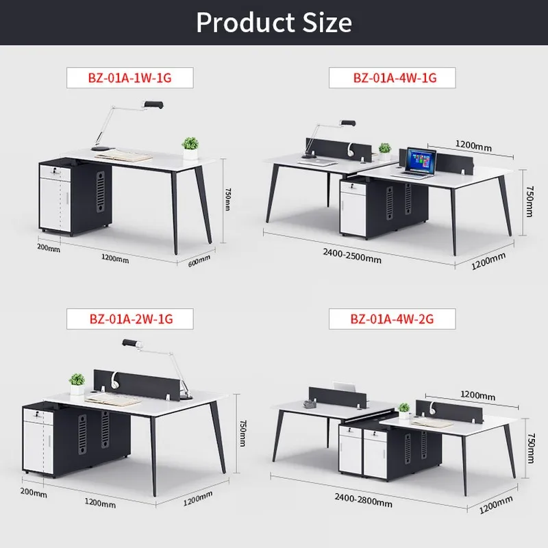 Computer Modern Adjustable Luxury Pc Wooden Furniture Manager White Table Executive Office Desk