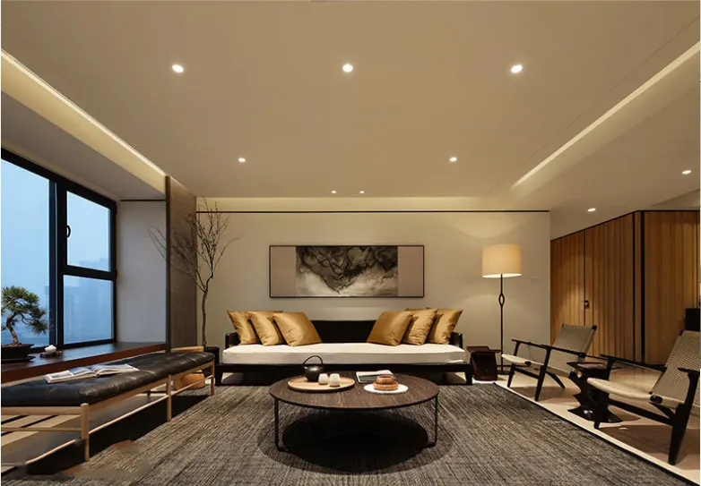 Downlight Embedded Household 7.5 Hole LED Ceiling Light Living Room Aisle Without Main Light Narrow Edge Anti-glare Downlight