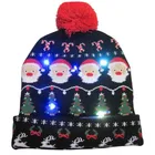 Christmas Led Lighted Beanie Hat Children Fashion Knit Christmas Custom Winter Beanie LED Light Hat