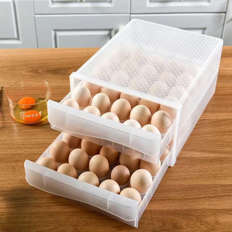 Wholesale Multifunctional PP Plastic Egg Packing Box Modern Square Design Flexible Usage Food Bag Packaging 30 Eggs Capacity