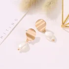 Stereo Hoop Earring Heart Pearl Flower Earrings