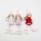 Wing Wholesale Christmas Decorations Dolls Ornaments Gifts Cute Angel Doll With Silver Wing