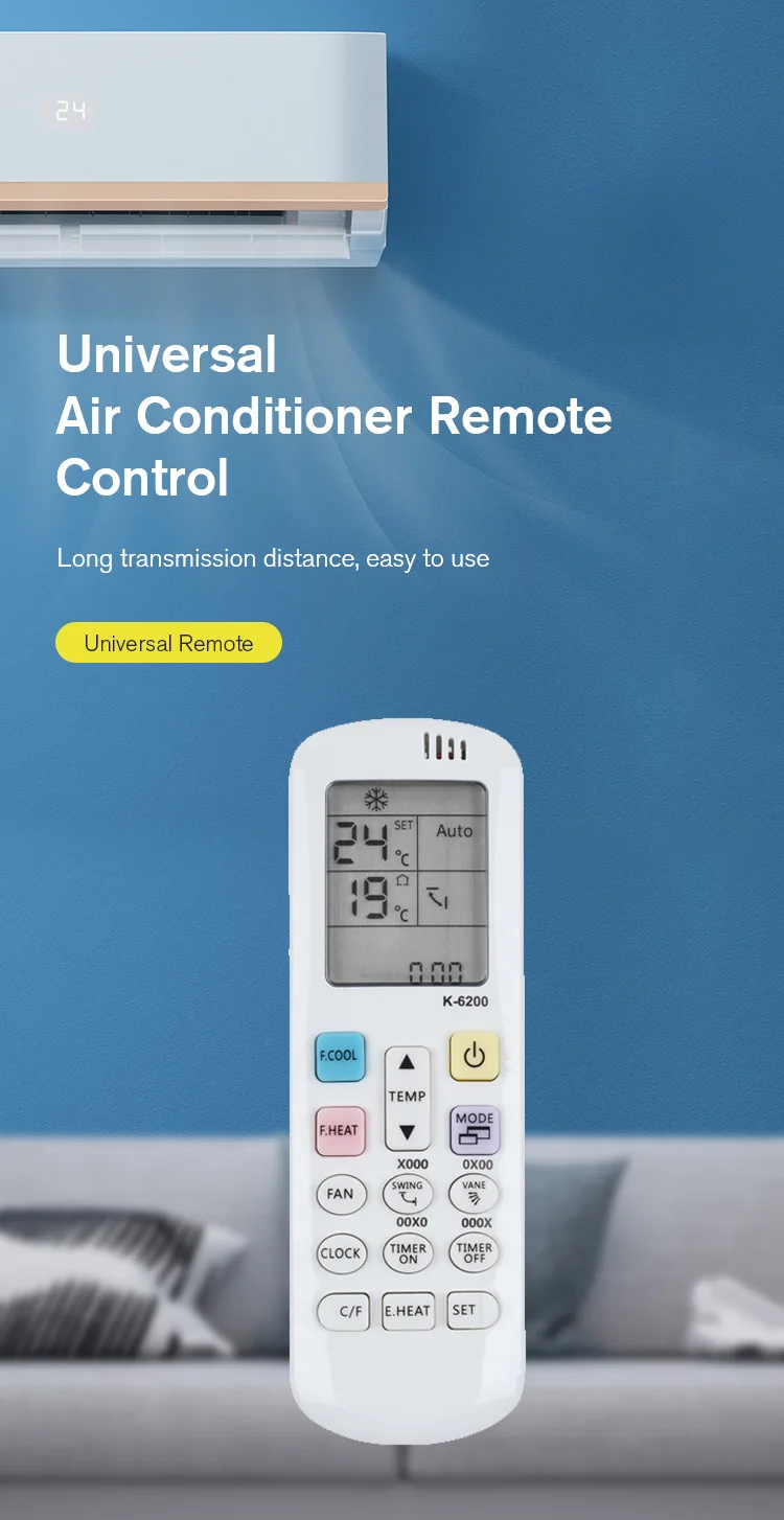 Control Universal Air Conditioner, LCD, ABS, HH-KT015 - detail 2