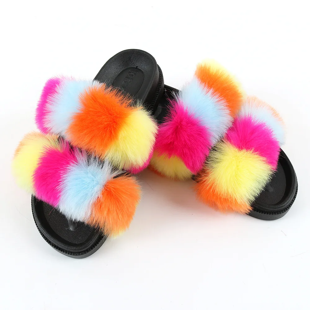 alibaba fur slides