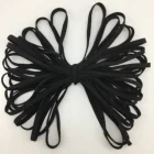 Elastic Spandex / Polyester Elasticity Elastic Band 3.5mm Earloop White Black Flat Elastic Band