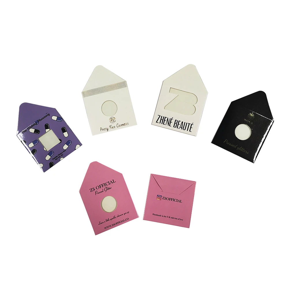 2022 Custom Mini Single Eyeshadow Paper Envelope 26mm Pan Packaging Envelope manufacture