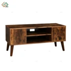 Tv Panel Furniture Wooden Leg 2 Door Antique TV Cabinet