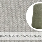 Cotton Yarn Recycled Cotton Yarns Cotton Spun Yarn 2/32S 50%Organic Cotton 50%Recycled Polyester