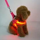 Vest Custom Logo Waterproof Adjustable Nylon LED Light Up Pet Dog Vest Harness