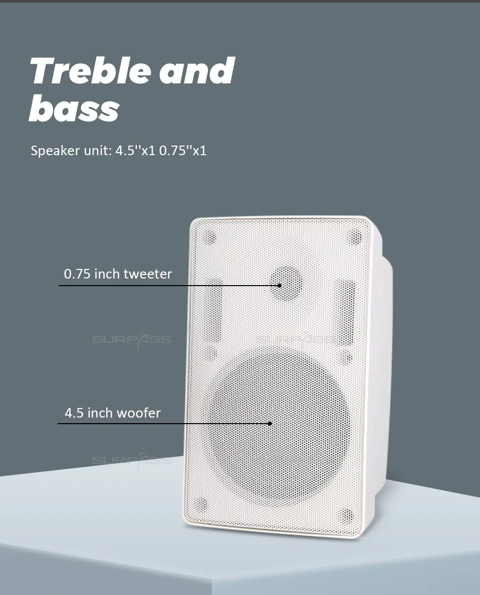 Hot Sale Black and White Color Outdoor PA System Waterproof Wall Mount Public Address PA Speaker - ANKUX.COM