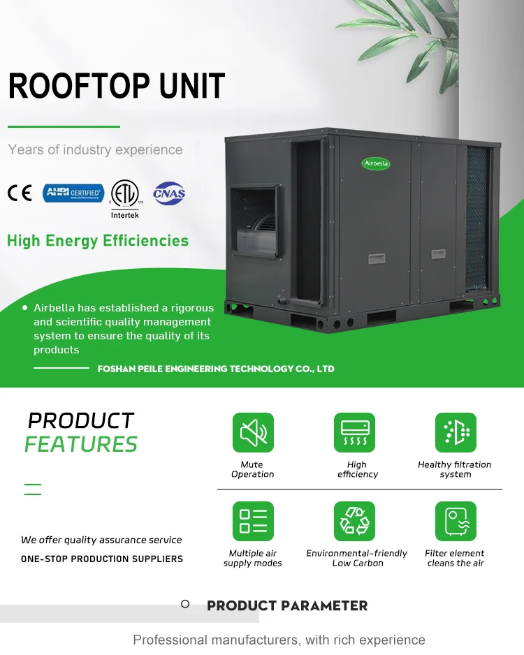 Rooftop Packaged Unit, 60Hz, Inverter, RTU, HVAC - detail 2