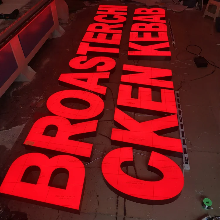 Outdoor Or Indoor Custom Front Backlit Letters 3d Signs Led Epoxy Resin