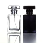 Parfum Bottle Wholesale Square Botol Parfum Clear Glass Parfum Bottle 50 Ml