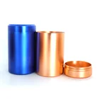 Tin Matte Black Food Coffee Tea Wedding Round Blue Rose Gold Aluminium Tin Can Color Printing Logo