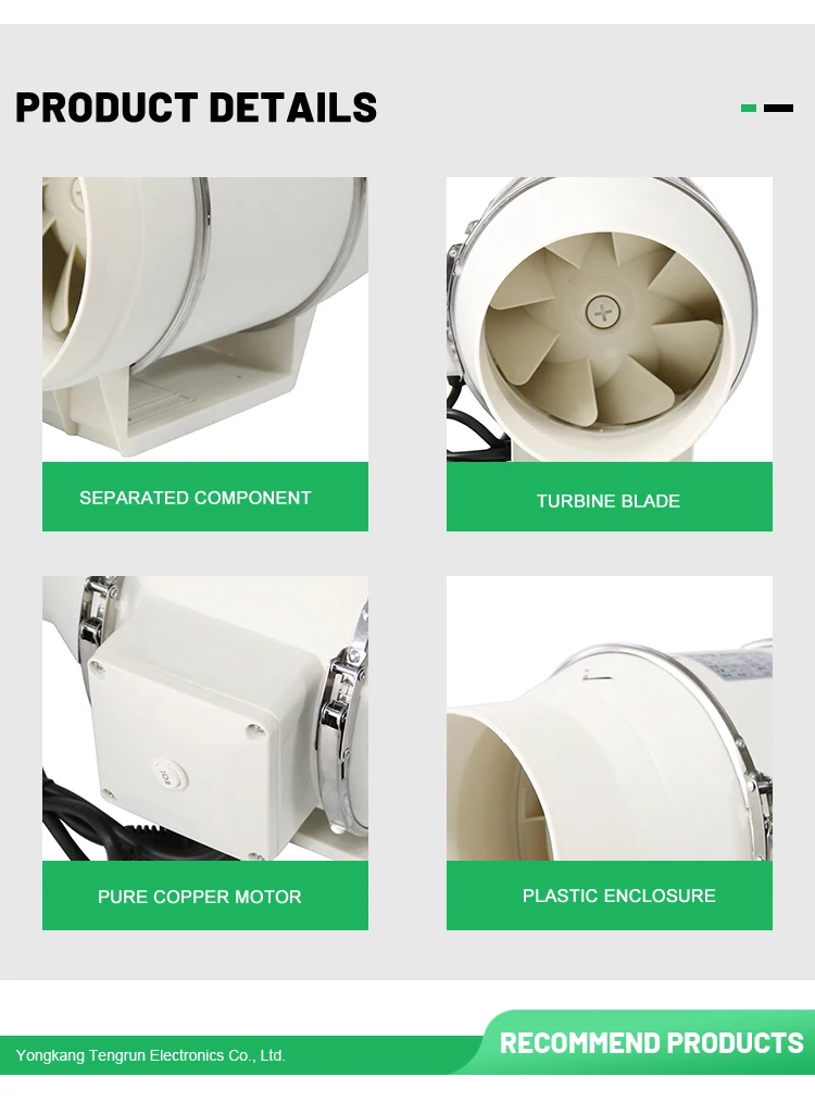 Inline Duct Fan, 100, 125, 150, 200mm - detail 22