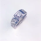 Wedding Ring 18k Simple Zircon Women Gold Plated Wedding Ring